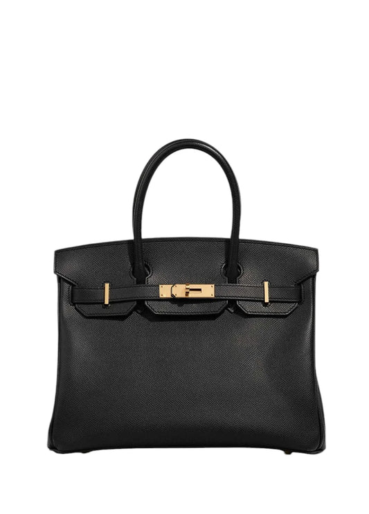 Hermes Birkin 30 Epsom Bag Black Gold Hardware