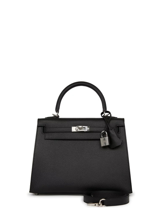 Hermes Kelly 25 Epsom Bag Black Palladium Hardware