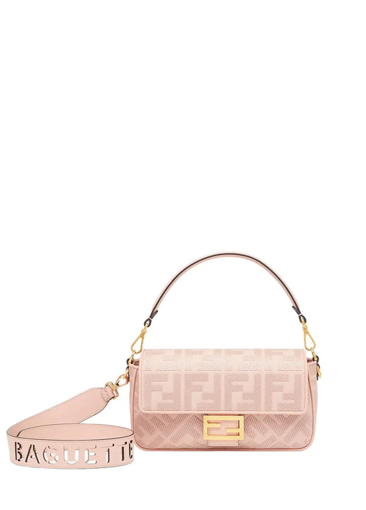 Fendi Baguette FF Canvas Pink