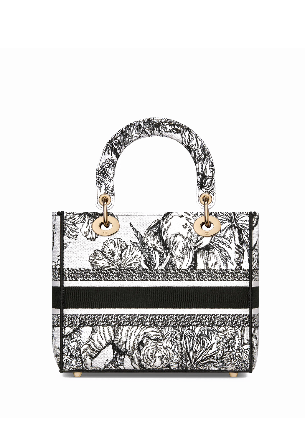 Dior Lady D-Lite Medium Bag White and Black