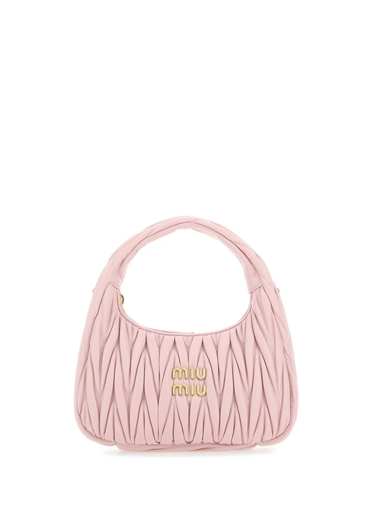 Miu Wander Matteles Small Hobo Bag Pink