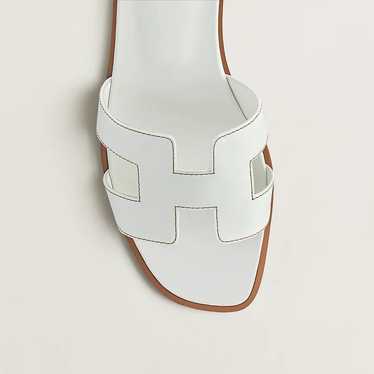 Hermes Oran Sandal - White